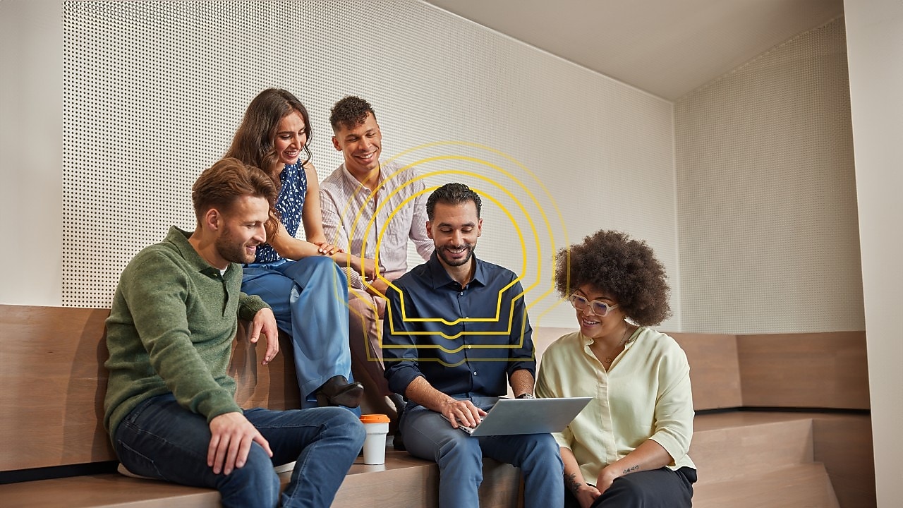 Group of people discussing