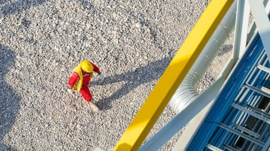 Shell engineer in a refinery