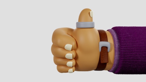 Ilustração de mão fazendo joinha