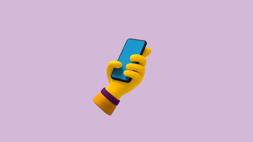 Emoji de uma mão segurando celular