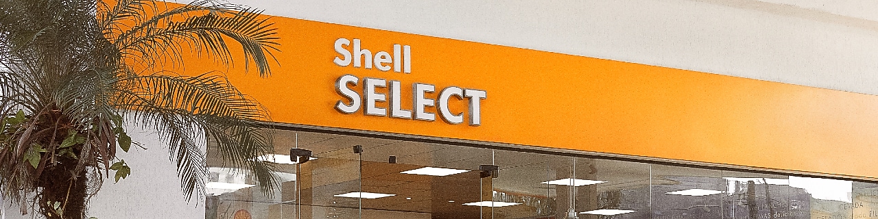 Letreiro de uma loja Shell Select