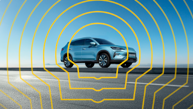 Carro andando na estrada