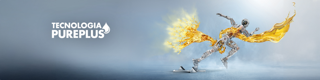 Ilustração de homem biomecânico largando em uma corrida e óleo lubrificando engrenagens