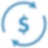 símbolo de dinheiro com setas ao redor