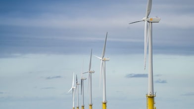 Turbinas eólicas em alto mar
